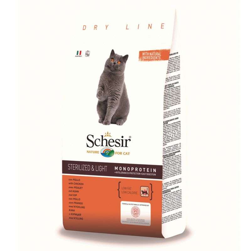 Schesir Cat Sterilized & Light Chicken КУРКА монопротеїновий сухий корм для стерилізованих котів 10 кг (53815) Schesir Cat Sterilized & Light Chicken КУРКА монопротеїновий сухий корм для стерилізованих котів 10 кг (53815)